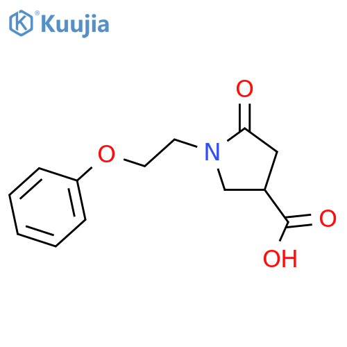 5-Oxo-1-(2-phenoxyethyl)pyrrolidine-3-carboxylic acid structure