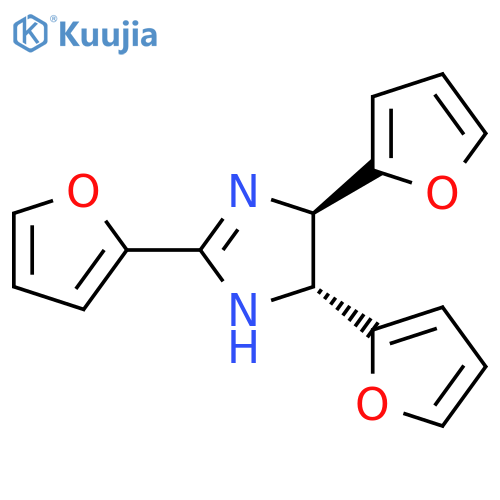 1H-Imidazole,2,4,5-tri-2-furanyl-4,5-dihydro-, (4R,5R)-rel- structure