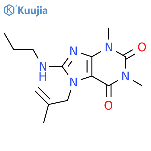 1,3-dimethyl-7-(2-methylprop-2-en-1-yl)-8-(propylamino)-2,3,6,7-tetrahydro-1H-purine-2,6-dione structure