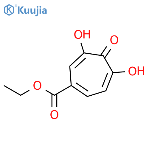 1,3,6-Cycloheptatriene-1-carboxylic acid, 4,6-dihydroxy-5-oxo-, ethyl ester (9CI) structure