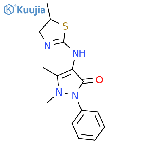 1,5-Dimethyl-4-(5-methyl-4,5-dihydro-1,3-thiazol-2-yl)amino-2-phenyl-2,3-dihydro-1H-pyrazol-3-one structure