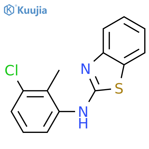 N-(3-Chloro-2-methylphenyl)-1,3-benzothiazol-2-amine structure