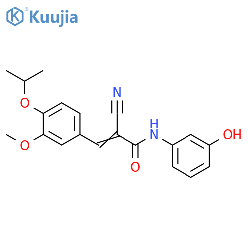 2-Cyano-N-(3-hydroxyphenyl)-3-[3-methoxy-4-(1-methylethoxy)phenyl]-2-propenamide structure