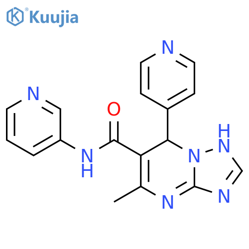 5-methyl-N-(pyridin-3-yl)-7-(pyridin-4-yl)-4H,7H-1,2,4triazolo1,5-apyrimidine-6-carboxamide structure