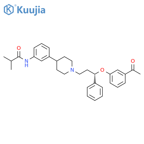 Propanamide,N-[3-[1-[(3S)-3-(3-acetylphenoxy)-3-phenylpropyl]-4-piperidinyl]phenyl]-2-methyl- structure