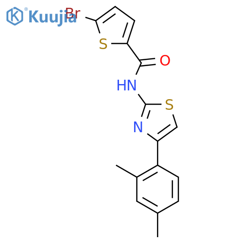 5-bromo-N-4-(2,4-dimethylphenyl)-1,3-thiazol-2-ylthiophene-2-carboxamide structure