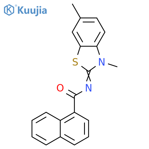 N-[(2E)-3,6-dimethyl-2,3-dihydro-1,3-benzothiazol-2-ylidene]naphthalene-1-carboxamide structure
