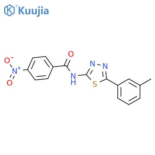 Benzamide, N-[5-(3-methylphenyl)-1,3,4-thiadiazol-2-yl]-4-nitro- structure