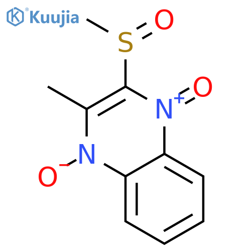 Quinoxaline,2-methyl-3-(methylsulfinyl)-, 1,4-dioxide structure