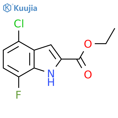 Ethyl 4-chloro-7-fluoro-1H-indole-2-carboxylate structure