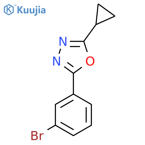 2-(3-Bromophenyl)-5-cyclopropyl-1,3,4-oxadiazole structure