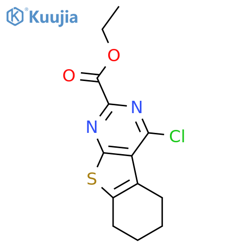 Ethyl 4-chloro-5,6,7,8-tetrahydrobenzo[4,5]thieno[2,3-d]pyrimidine-2-carboxylate structure