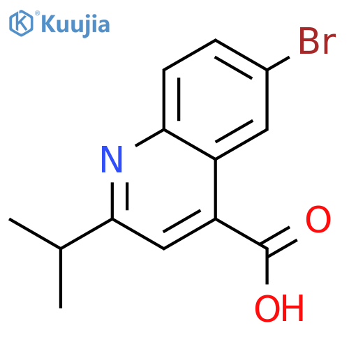6-Bromo-2-isopropylquinoline-4-carboxylic Acid structure