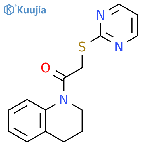 2-(pyrimidin-2-ylsulfanyl)-1-(1,2,3,4-tetrahydroquinolin-1-yl)ethan-1-one structure