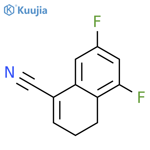 1-Naphthalenecarbonitrile, 5,7-difluoro-3,4-dihydro- structure
