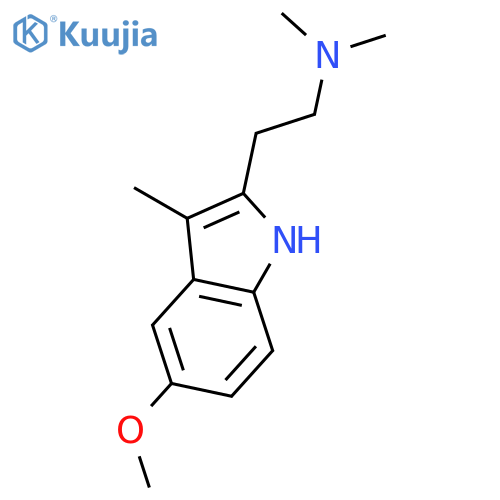 Indole, 2-(2-dimethylaminoethyl)-5-methoxy-3-methyl- structure