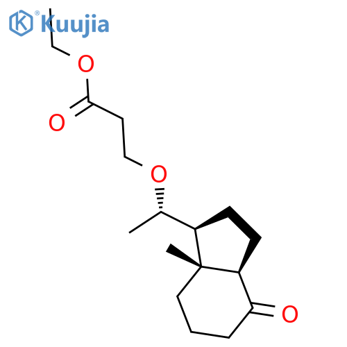 ethyl 3-((S)-1-((1S,3aR,7aR)-7a-methyl-4-oxooctahydro-1H-inden-1-yl)ethoxy)propanoate structure