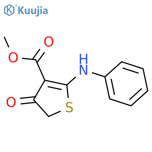 Methyl 2-anilino-4-oxo-4,5-dihydrothiophene-3-carboxylate structure