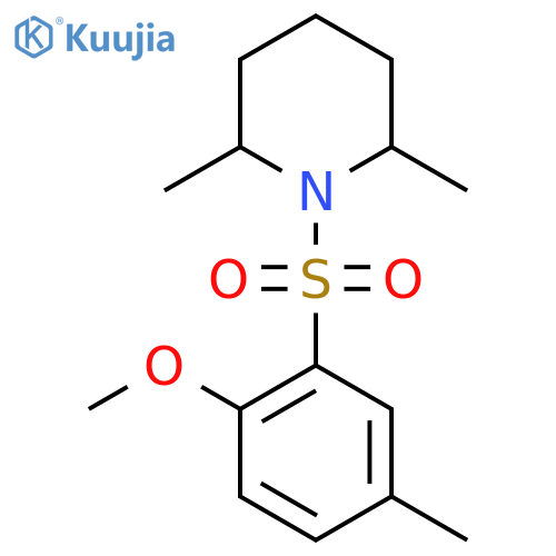 1-(2-methoxy-5-methylbenzenesulfonyl)-2,6-dimethylpiperidine structure