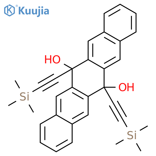 6,13-Pentacenediol, 6,13-dihydro-6,13-bis[(trimethylsilyl)ethynyl]- structure