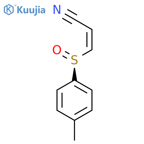 2-PROPENENITRILE, 3-[(S)-(4-METHYLPHENYL)SULFINYL]-, (2Z)- structure