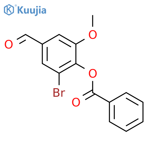 2-Bromo-4-formyl-6-methoxyphenyl benzoate structure