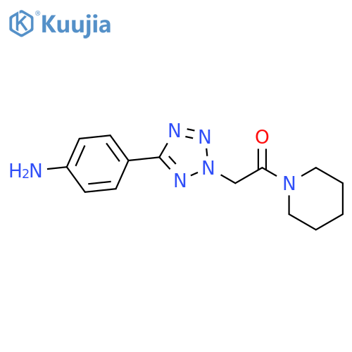 2-5-(4-Amino-phenyl)-tetrazol-2-yl-1-piperidin-1-yl-ethanone structure