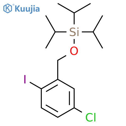 Silane, [(5-chloro-2-iodophenyl)methoxy]tris(1-methylethyl)- structure