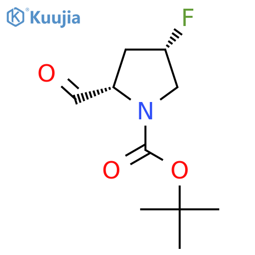 tert-butyl (2S,4S)-4-fluoro-2-formylpyrrolidine-1-carboxylate structure