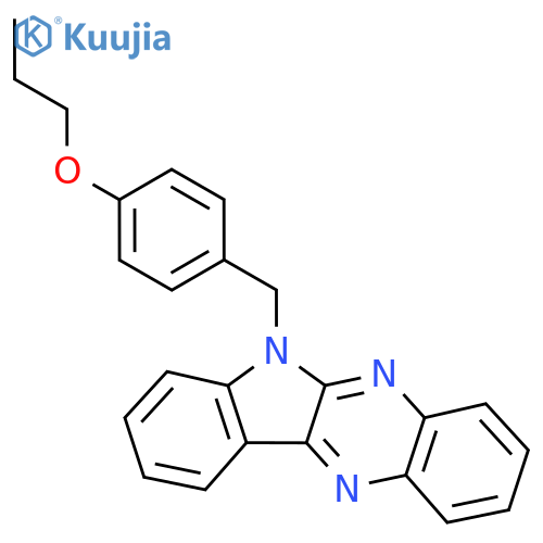 6-(4-propoxyphenyl)methyl-6H-indolo2,3-bquinoxaline structure