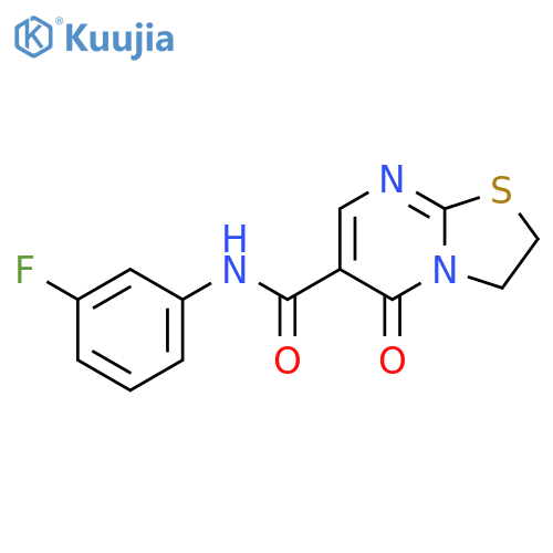 N-(3-fluorophenyl)-5-oxo-2H,3H,5H-1,3thiazolo3,2-apyrimidine-6-carboxamide structure