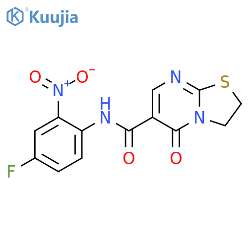 N-(4-fluoro-2-nitrophenyl)-5-oxo-2H,3H,5H-[1,3]thiazolo[3,2-a]pyrimidine-6-carboxamide structure