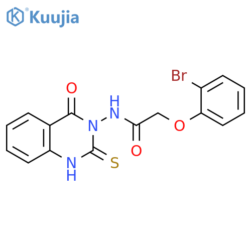 2-(2-bromophenoxy)-N-(4-oxo-2-sulfanylidene-1,2,3,4-tetrahydroquinazolin-3-yl)acetamide structure
