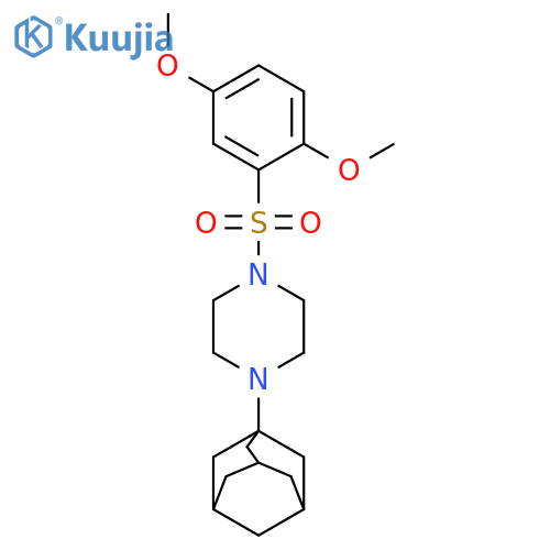 1-(adamantan-1-yl)-4-(2,5-dimethoxybenzenesulfonyl)piperazine structure