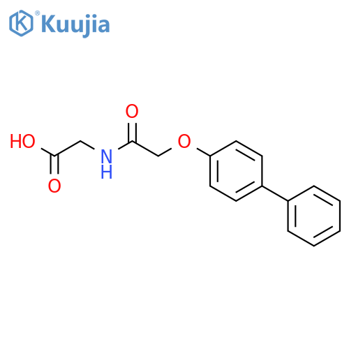 [2-(Biphenyl-4-yloxy)-acetylamino]-acetic acid structure