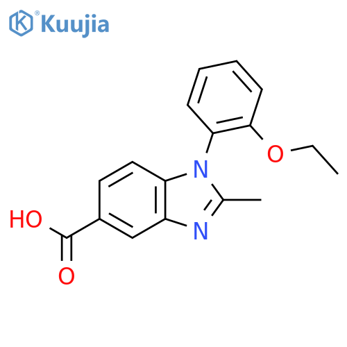 1-(2-ethoxyphenyl)-2-methyl-1H-1,3-benzodiazole-5-carboxylic acid structure