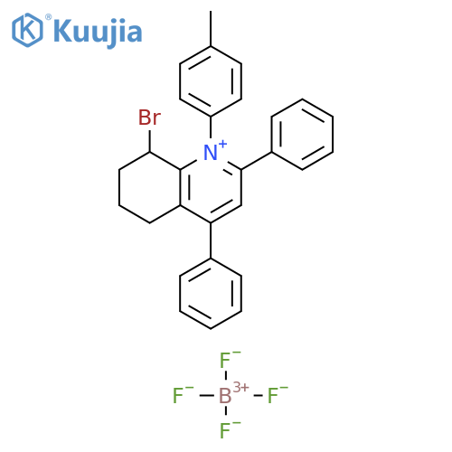 8-Bromo-1-(4-methylphenyl)-2,4-diphenyl-5,6,7,8-tetrahydroquinolinium tetrafluoroborate structure