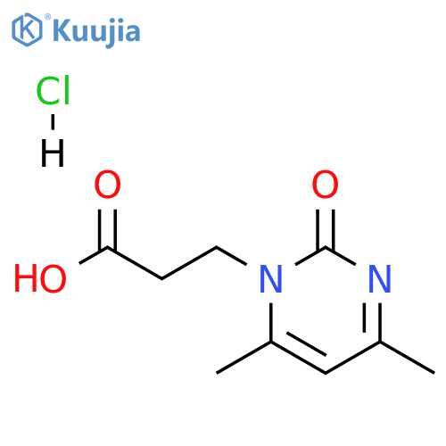 3-(4,6-dimethyl-2-oxo-1,2-dihydropyrimidin-1-yl)propanoic acid hydrochloride structure