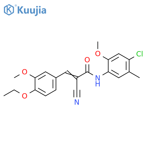 N-(4-Chloro-2-methoxy-5-methylphenyl)-2-cyano-3-(4-ethoxy-3-methoxyphenyl)-2-propenamide structure