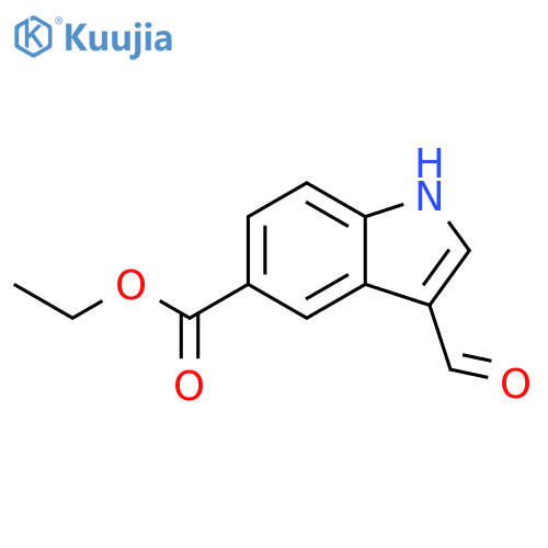 Ethyl 3-formyl-1H-indole-5-carboxylate structure