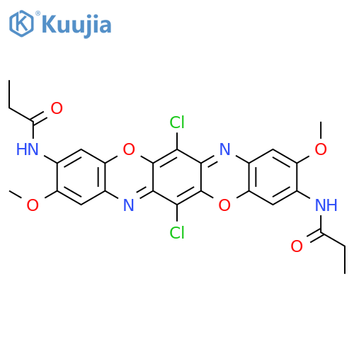 N-[6,13-dichloro-2,9-dimethoxy-3-(propanoylamino)-[1,4]benzoxazino[2,3-b]phenoxazin-10-yl]propanamide structure