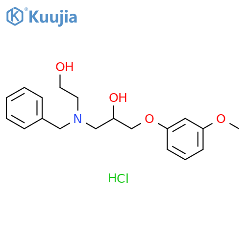 1-benzyl(2-hydroxyethyl)amino-3-(3-methoxyphenoxy)propan-2-ol hydrochloride structure