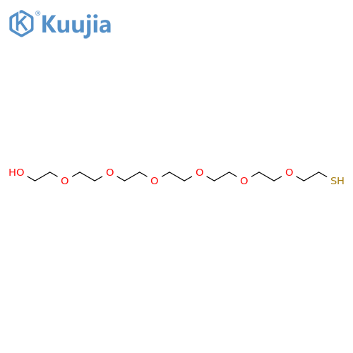 3,6,9,12,15,18-Hexaoxaeicosan-1-ol, 20-mercapto- structure