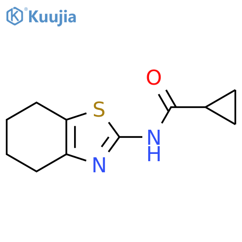 N-(4,5,6,7-tetrahydro-1,3-benzothiazol-2-yl)cyclopropanecarboxamide structure