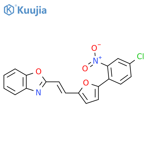 2-(E)-2-5-(4-chloro-2-nitrophenyl)furan-2-ylethenyl-1,3-benzoxazole structure