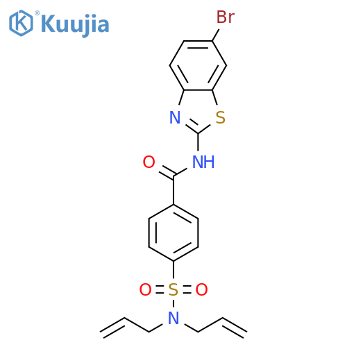 4-bis(prop-2-en-1-yl)sulfamoyl-N-(6-bromo-1,3-benzothiazol-2-yl)benzamide structure