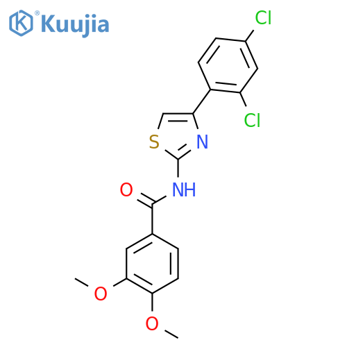 N-[4-(2,4-dichlorophenyl)-1,3-thiazol-2-yl]-3,4-dimethoxybenzamide structure