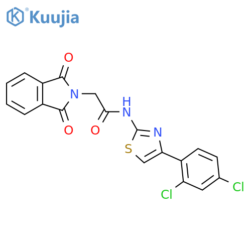 N-4-(2,4-dichlorophenyl)-1,3-thiazol-2-yl-2-(1,3-dioxo-2,3-dihydro-1H-isoindol-2-yl)acetamide structure