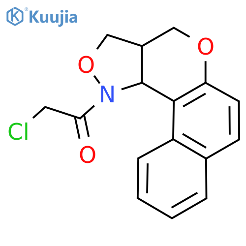 1-[3a,11c-dihydro-3H-benzo[5,6]chromeno[4,3-c]isoxazol-1(4H)-yl]-2-chloro-1-ethanone structure