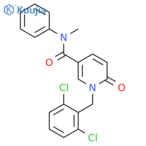1-(2,6-Dichlorobenzyl)-N-methyl-6-oxo-N-phenyl-1,6-dihydro-3-pyridinecarboxamide structure